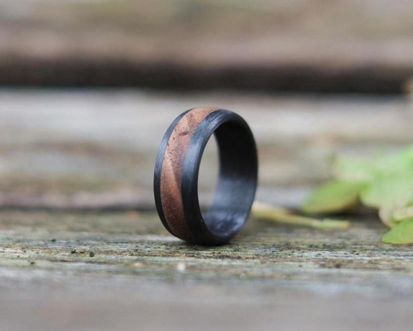 Walnut & Carbon Ring side view
